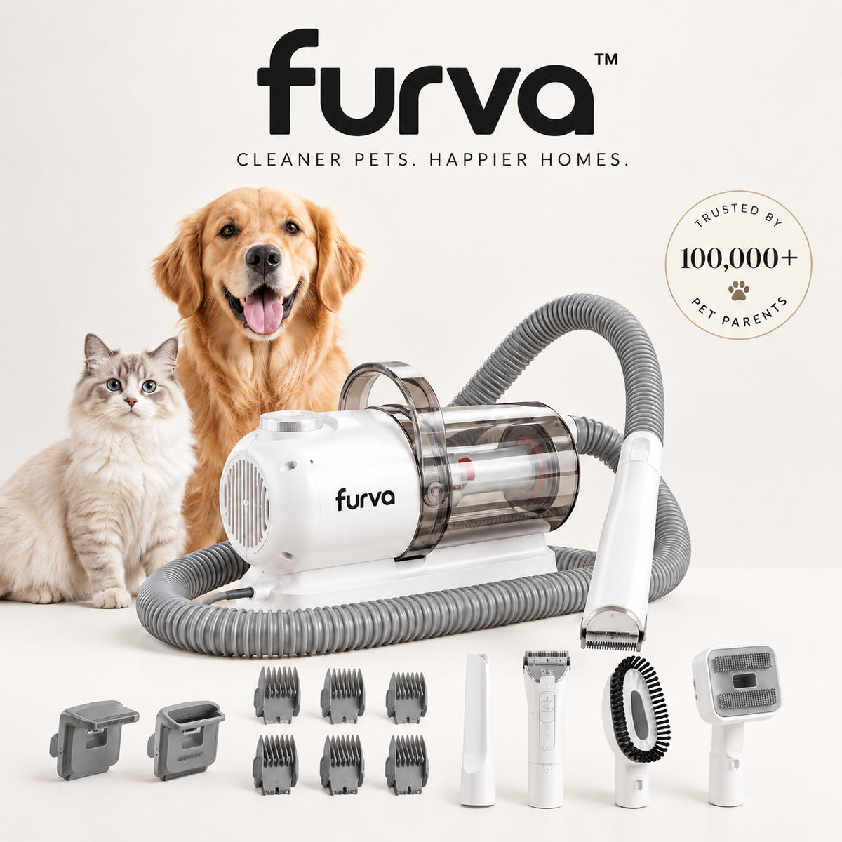 FURVA Groom™ 7-in-1 Pet Grooming Vacuum
